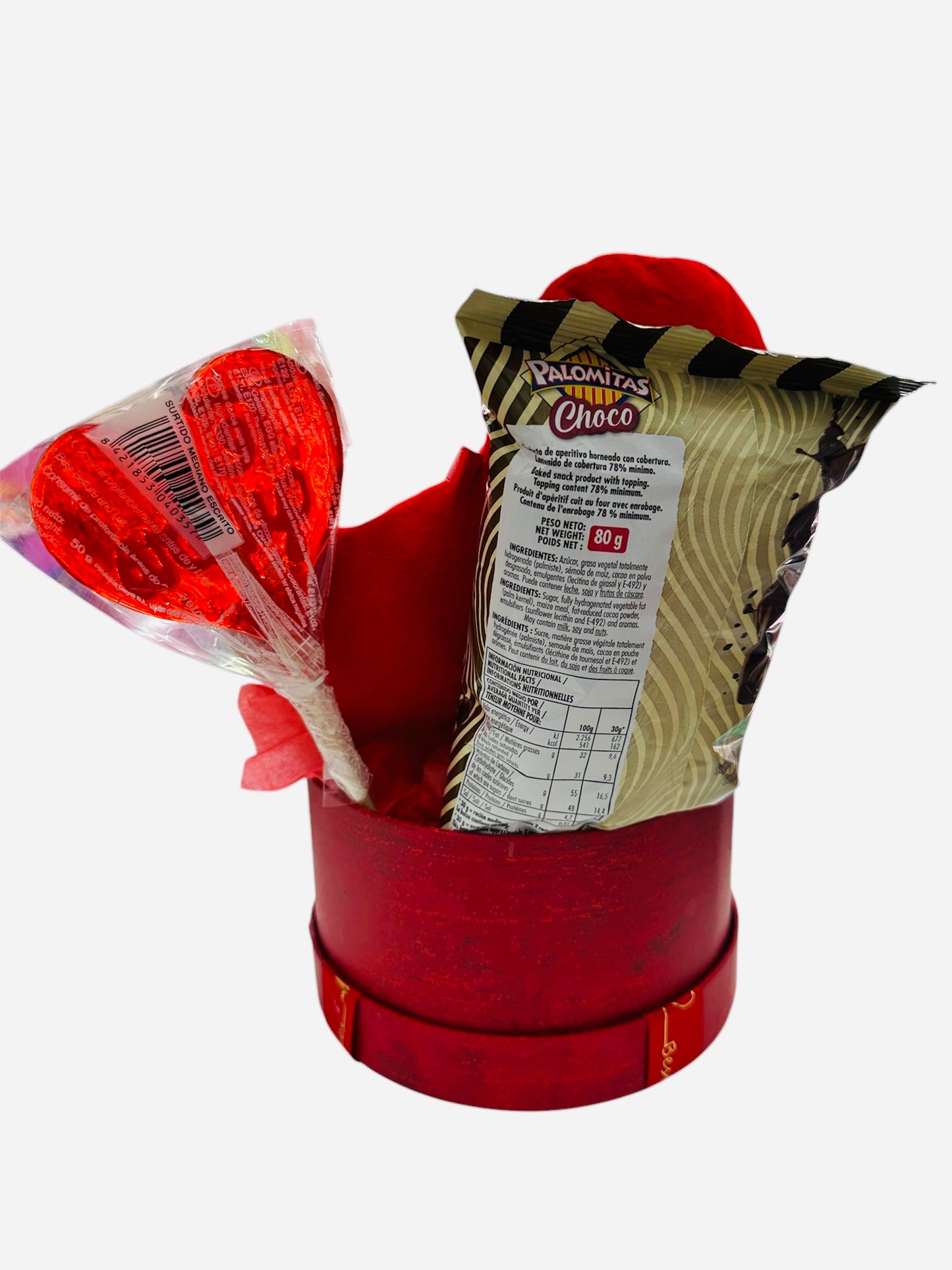 Caja dulce con peluche corazòn