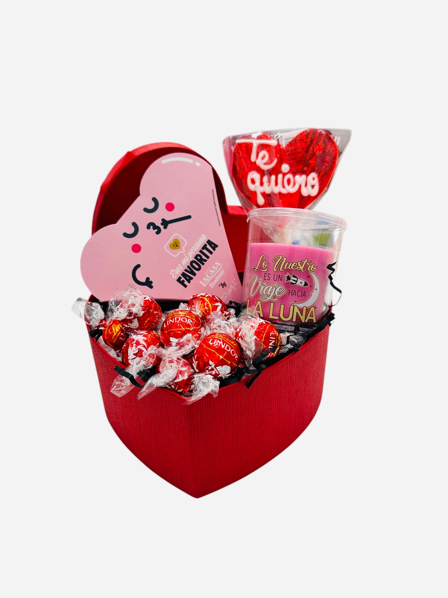 Caja dulce con bombones Mr Wonderful y vela aromática