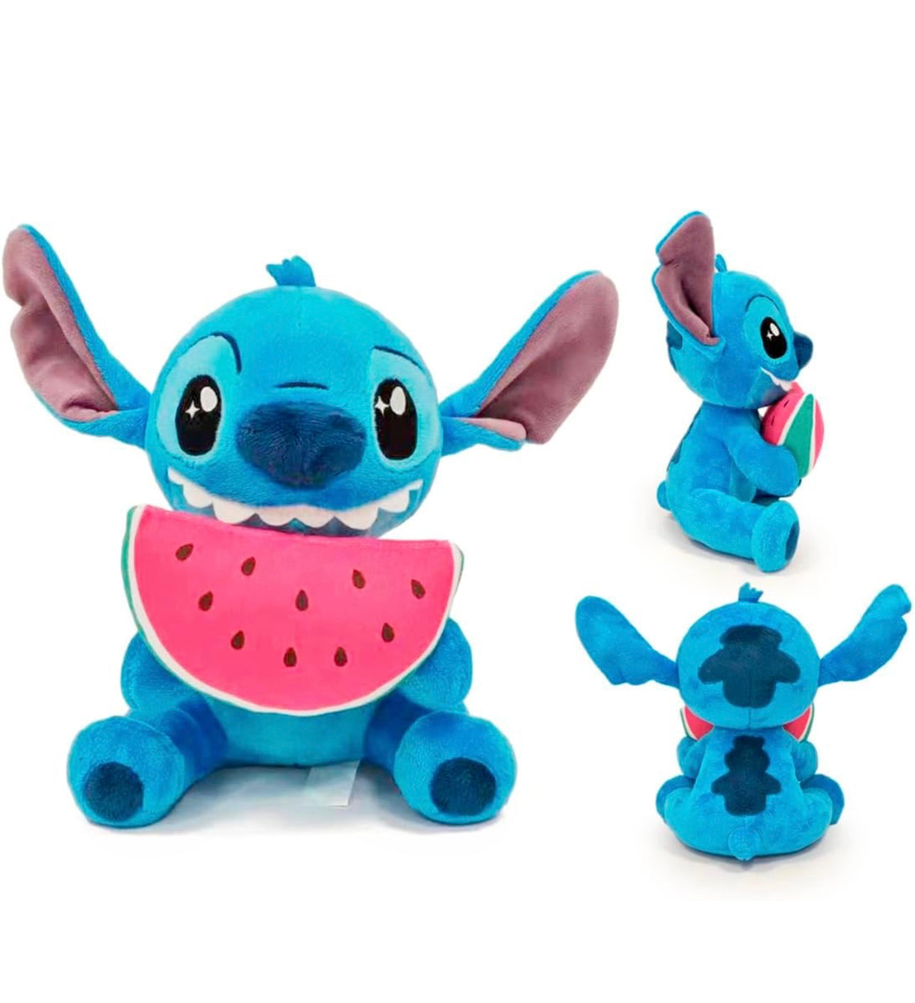 Peluche stich con sandia 25 cm 100% original