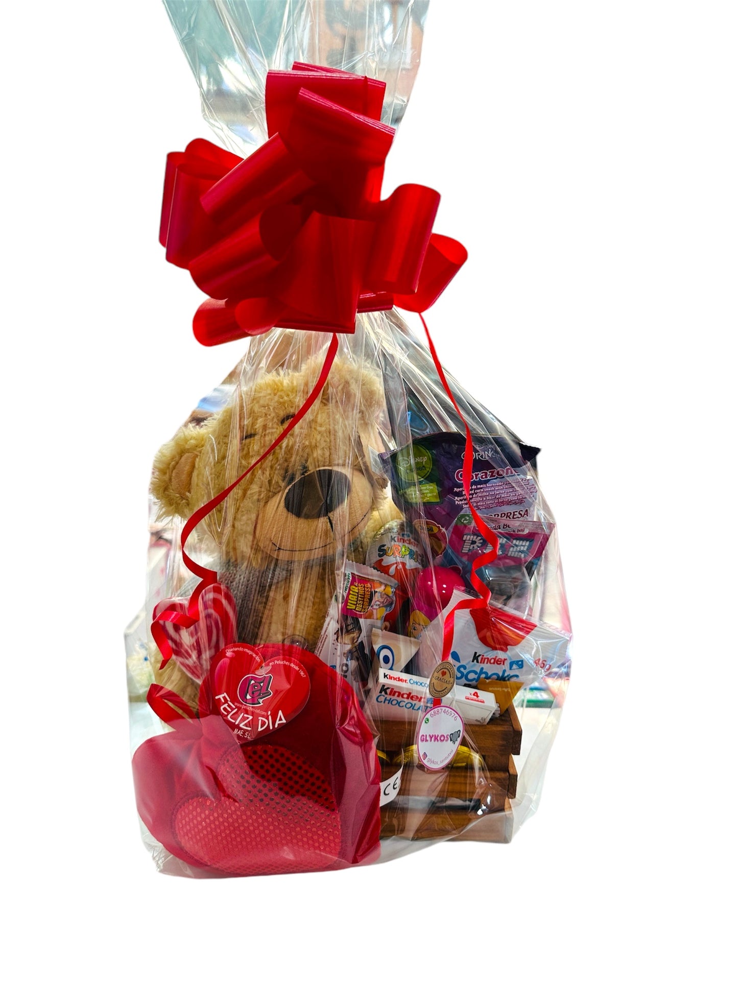 Caja dulce con oso amoroso y peluche de corazòn