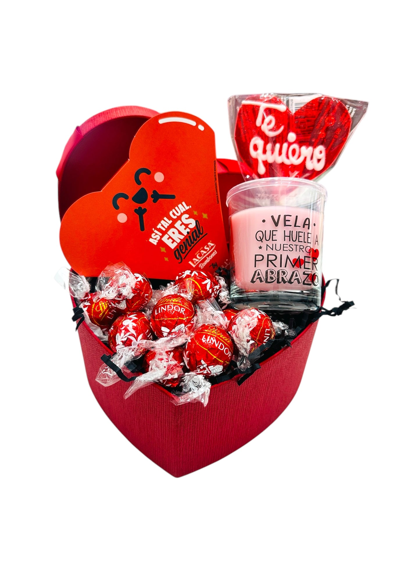 Caja dulce con Bombones Mr Wonderful y vela aromática