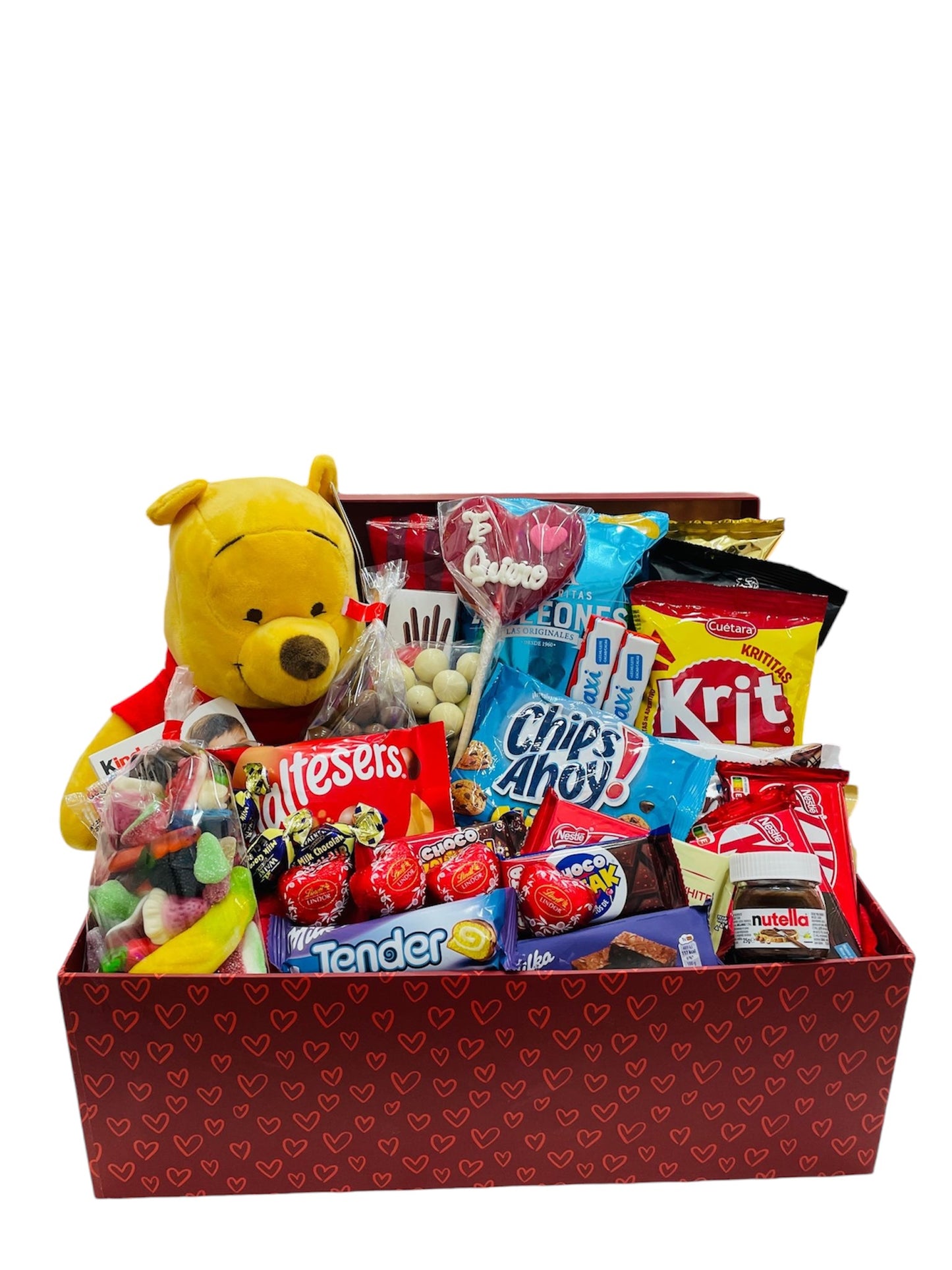 Caja dulce con peluche Winnie de Pooh oficial 100%