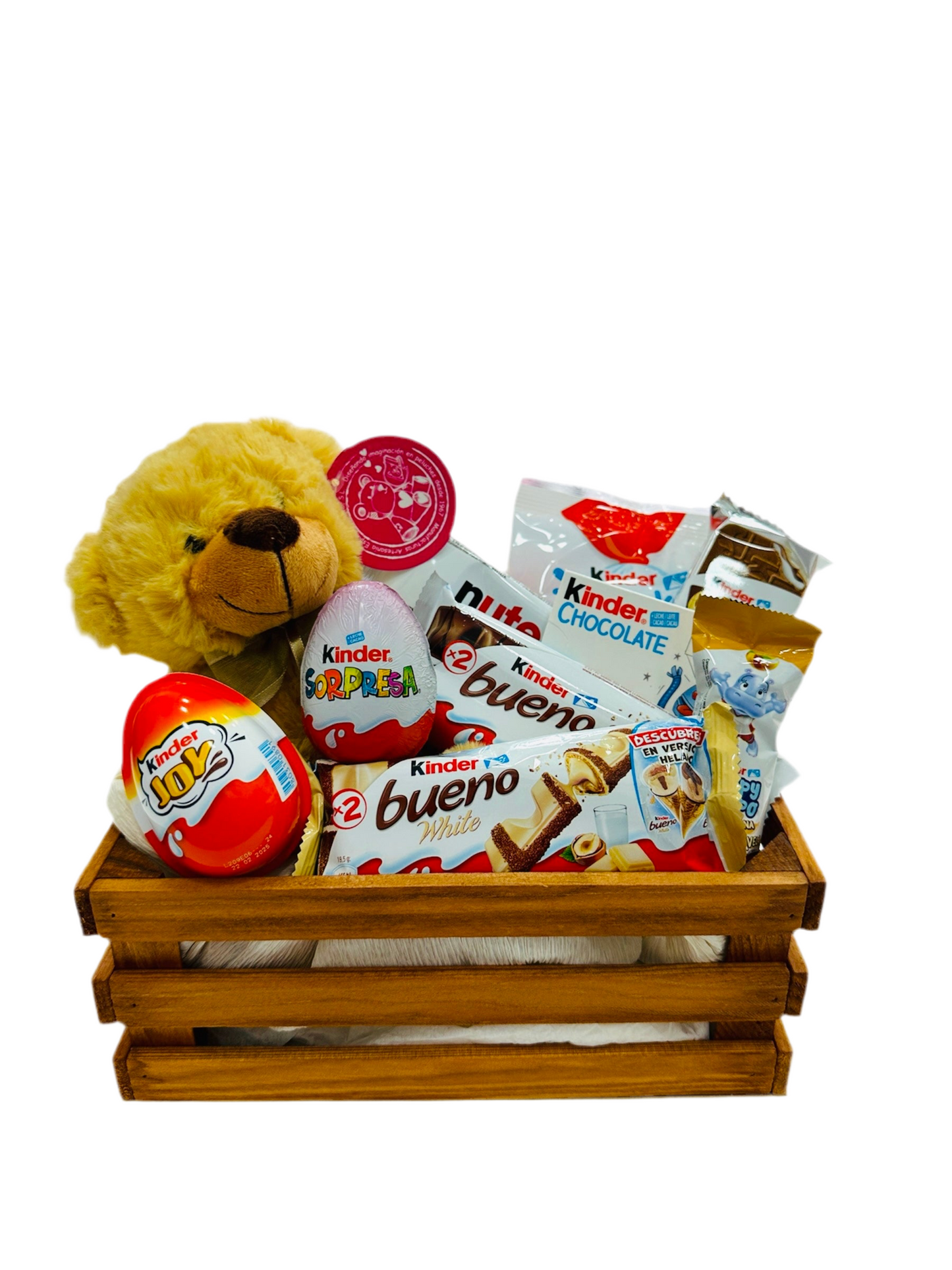 Caja Kinder con Osito marròn super soft