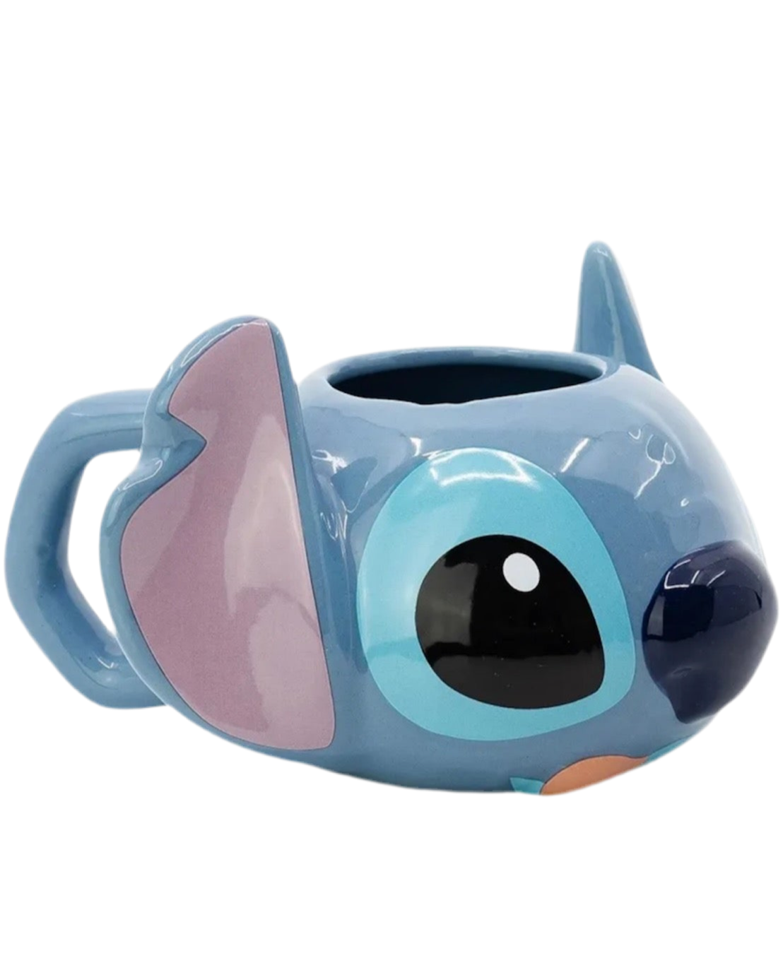 Caja dulce con Peluche Stitch Azul Con Sonido - Calidad Super Soft y taza de stich 3D 375ml