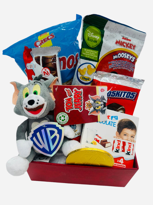 Caja dulce con llavero peluche original 100%Tom -Tom & Jerry