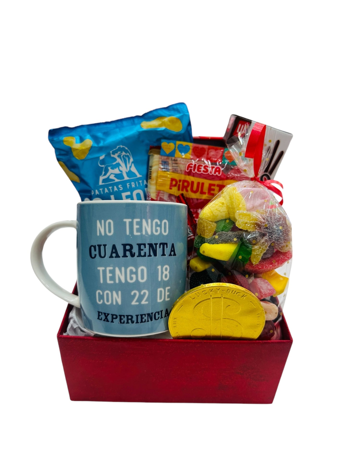 Caja dulce con taza Felices 40