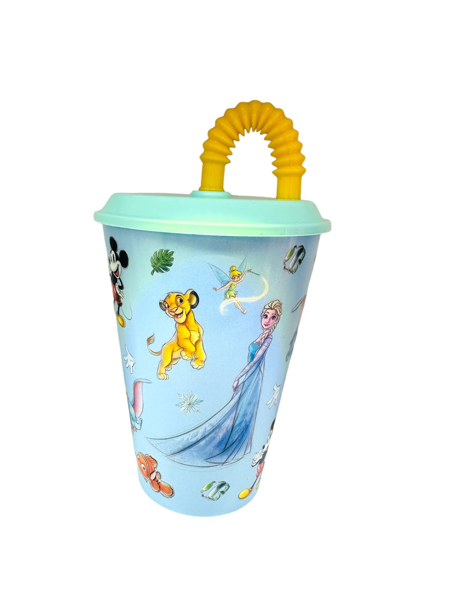 Vaso con pajita personajes Disney