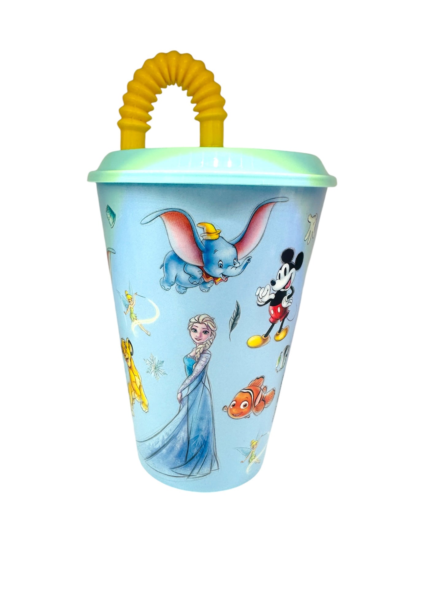 Vaso con pajita personajes Disney