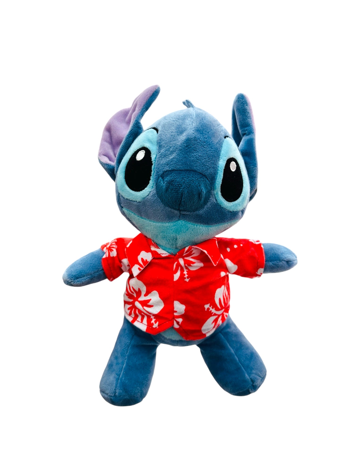 Caja dulce con Peluche Stich Hawaiano 28 cm - Lilo & Stitch - Alta Calidad original 100% y vela aromática con mensaje